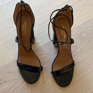 Aquazzura Black Patent Leather Heels